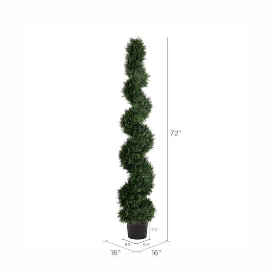 6ft. Potted Green Cedar Spiral Tree